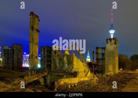 Berlin, Abras Palast der Republik, démolition du Palais de la République Banque D'Images