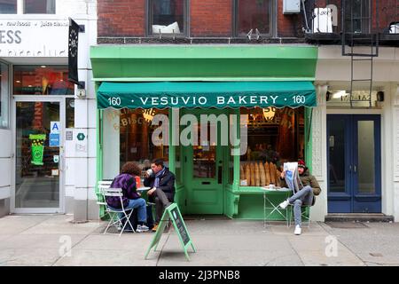 Vesuvio Bakery, 160 Prince St, New York, New York, New York photo d'une boulangerie dans le quartier SoHo à Manhattan. Banque D'Images