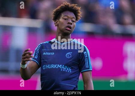 UTRECHT, PAYS-BAS - AVRIL 9: Tijjani Noslin de Fortuna Sittard lors du match néerlandais Eredivisie entre le FC Utrecht et Fortuna Sittard au Stadion Galgenwaard le 9 avril 2022 à Utrecht, pays-Bas (photo de Joris Verwijst/Orange Pictures) Banque D'Images