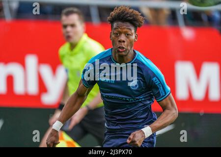 UTRECHT, PAYS-BAS - AVRIL 9: Tijjani Noslin de Fortuna Sittard lors du match néerlandais Eredivisie entre le FC Utrecht et Fortuna Sittard au Stadion Galgenwaard le 9 avril 2022 à Utrecht, pays-Bas (photo de Joris Verwijst/Orange Pictures) Banque D'Images