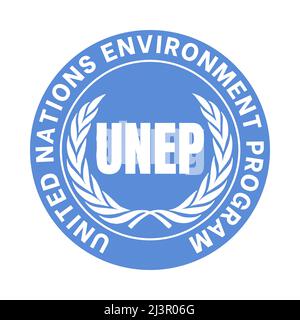 Icône du programme des Nations Unies pour l'environnement du PNUE Banque D'Images