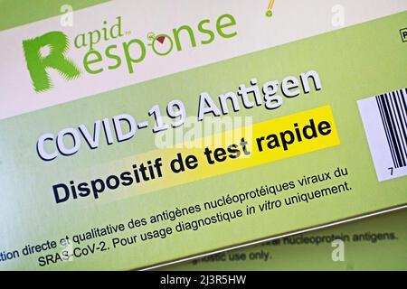 Kit de test COVID-19 Banque D'Images