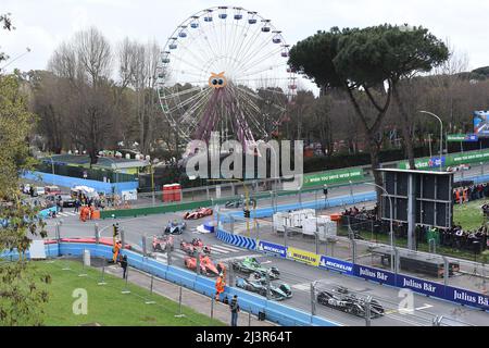 9th avril 2022, Circuito Cittadino dell'EUR, Rome, Italie; FIA Formula E of Roma 4th Round; vue générale sur la piste Parc Luneur