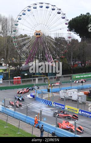 9th avril 2022, Circuito Cittadino dell'EUR, Rome, Italie; FIA Formula E of Roma 4th Round; vue générale sur la piste Parc Luneur