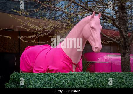 Pink Horse, Liverpool ONE Banque D'Images