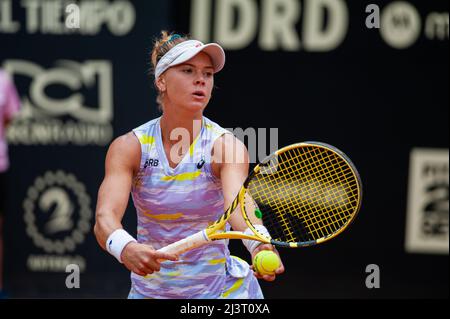 Laura Pigossi du Brésil pendant le match de demi-finale contre la Colombie Camila Osorio à la Copa Colsanitas du tournoi WTA à Bogota, Colombie, 9 avril 2022. Tatjana Maria d'Allemagne jouera contre le brésilien Laura Pigossi dans la finale. Photo de: CHEPA Beltran/long Visual Press Banque D'Images