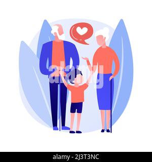 Illustration du vecteur de concept abstrait de tutelle. Garde d'enfants, autorité du tuteur légal, belle-mère, parent de famille d'accueil, avocat de famille, Illustration de Vecteur