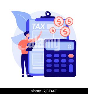 Illustration du vecteur de concept abstrait calcul du revenu net. Calcul du salaire, formule du revenu net, rémunération à la maison, comptabilité d'entreprise, calcul Illustration de Vecteur