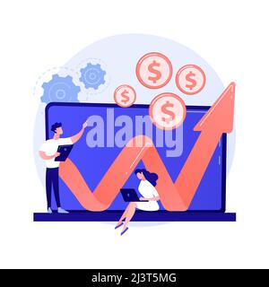 Illustration du vecteur de concept abstrait du fonds d'investissement. Fiducie de placement, régime d'actionnaires, création de fonds, occasions d'affaires, entreprise d'entreprise c Illustration de Vecteur