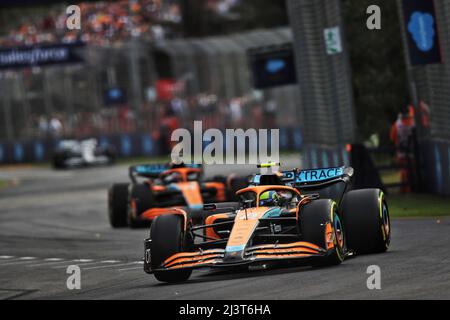 Lando Norris (GBR) McLaren MCL36. Grand Prix d'Australie, dimanche 10th avril 2022. Albert Park, Melbourne, Australie. Banque D'Images