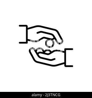 Icône de couleur de ligne de tradition musulmane de zakat. Elément vectoriel isolé. Illustration de Vecteur