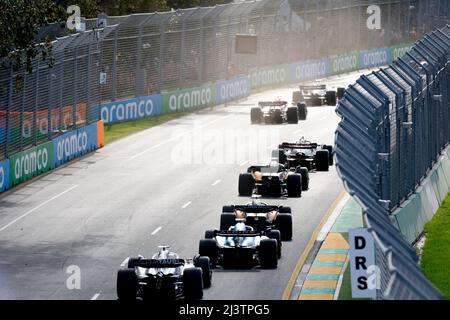 Melbourne, Australie. 10th avril 2022. Départ du Grand Prix d'Australie F1 au circuit du Grand Prix de Melbourne le 10 avril 2022 à Melbourne, en Australie. (Photo par HIGH TWO) Credit: dpa/Alay Live News Banque D'Images