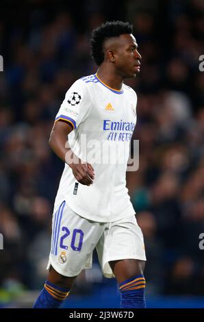 LONDRES, Royaume-Uni, AVRIL 06 : Federico Valverde du Real Madrid CF pendant le quart de finale de la Ligue des champions entre Chelsea et Real Madrid au Stamfor Banque D'Images
