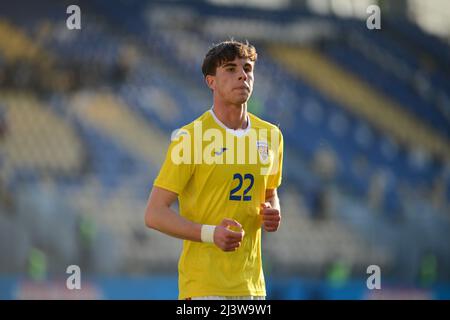 Andrei Anton dans jeu amical Roumanie U20 vs Norvège U 20 , Ilie Oana Stadium , 24.03.2022,Cristi Stavri Banque D'Images