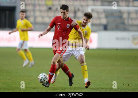 Lasse Nordas pendant le jeu amical Roumanie U20 vs Norvège U 20 , Ilie Oana Stadium , 24.03.2022,Cristi Stavri Banque D'Images