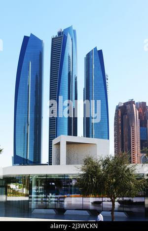 Tours Etihad À Abu Dhabi, Emirats Arabes Unis. Banque D'Images