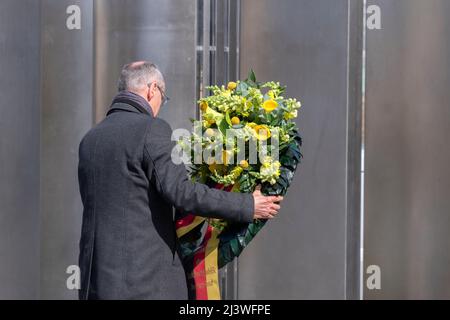 Amsterdam, pays-Bas. 10th avril 2022. Ravensbrück Womens concentration Camp Memorial Day à Amsterdam, pays-Bas. , . Crédit: Robert vant Hoenderdaal/Alay Live News Banque D'Images