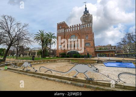 Château de Tres Dragons au Parc de la Ciutadella à Barcelone, Espagne Banque D'Images