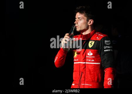 LECLERC Charles (mco), Scuderia Ferrari F1-75, portrait du Grand Prix d'Australie de Formule 1 Heineken 2022, 3rd tour du Championnat du monde de Formule 1 de la FIA 2022, sur le circuit Albert Park, du 8 au 10 avril 2022 à Melbourne, Australie - photo: Antonin Vincent/DPPI/LiveMedia Banque D'Images