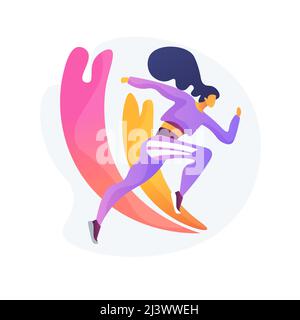 Vêtements d'entraînement mode. Vêtements de sport tendance, tenues de sport, look fitness. Athlète féminine, sportswoman, vêtements de sport tendance. Vecteur est Illustration de Vecteur