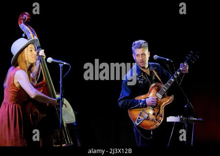 Milan Italie 8 avril 2022 Lovesick Duo - musique rock et rock country - live au Spazio Teatro 89 © Andrea Ripamonti / Alay Banque D'Images