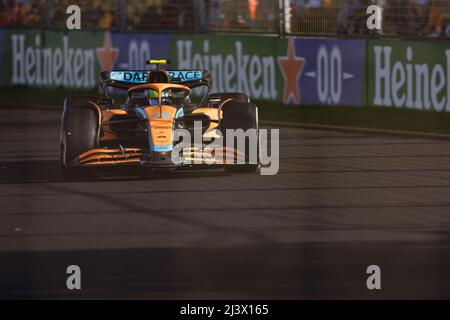 10th avril 2022, Albert Park, Melbourne, Australie; FIA Formule 1 Grand Prix d'Australie, Journée de la course : pilote McLaren Lando Norris pendant la course Banque D'Images
