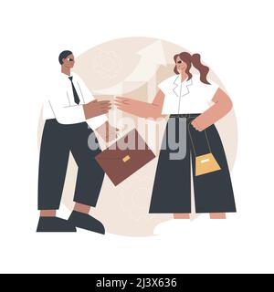 B2B marketing abstract concept vector illustration. Business to business, digital campaign, company website, strategy development, B2B lead generation Stock Vector