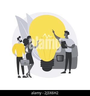 Illustration du vecteur de concept abstrait Business incubateur. Programmes de formation en leadership d'entreprise, accélérateur de démarrage, développement d'idées, incubateur, shar Illustration de Vecteur