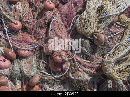 Masse de filets de pêche Banque D'Images