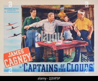 DENNIS MORGAN ALAN HALE BRENDA MARSHALL et JAMES CAGNEY en CAPITAINES DES NUAGES réalisateur 1942 MICHAEL CURTIZ musique Max Steiner producteur associé William Cagney Warner Bros. Banque D'Images