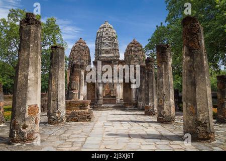 Temple si Sawan à Sukhothai, Thaïlande. Banque D'Images