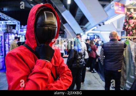 Ventilateurs de la série Squid tv. | Fan de la série televisee Squid Banque D'Images