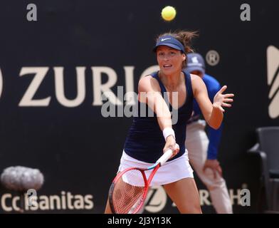 Bogota, Colombie. 6th avril 2022. Tatjana Maria d'Allemagne remporte son deuxième titre après avoir battu Laura Pigossi du Brésil au tournoi Copa Colsanitas WTA à Bogota. (Credit image: © Daniel Garzon Herazo/ZUMA Press Wire) Banque D'Images