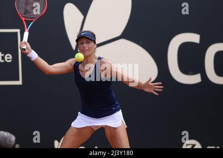 Bogota, Colombie. 6th avril 2022. Tatjana Maria d'Allemagne remporte son deuxième titre après avoir battu Laura Pigossi du Brésil au tournoi Copa Colsanitas WTA à Bogota. (Credit image: © Daniel Garzon Herazo/ZUMA Press Wire) Banque D'Images