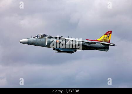 RAF Fairford, Gloucestershire, Royaume-Uni - McDonnell Douglas EAV-8B Harrier II plus, Escuadrilla 009, Marine espagnole, basée à la base navale de Rota à Cadix Banque D'Images