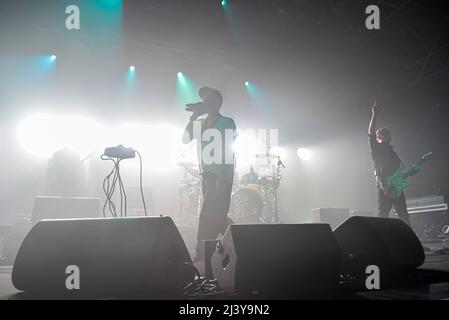 9 avril 2022, Rome, Italie: Groupe Subsonica pendant le concert â€œMicrochip Temporale Club Tourâ€.Palatlantico.Rome, Italie.10 mars 2022 (Credit image: © Roberto Bettacchi/Pacific Press via ZUMA Press Wire) Banque D'Images