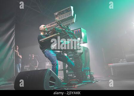 9 avril 2022, Rome, Italie: Davide Dileo du groupe Subsonica pendant le concert â€œMicrochip Temporale Club Tourâ€.Palatlantico.Rome, Italie.10 mars 2022 (Credit image: © Roberto Bettacchi/Pacific Press via ZUMA Press Wire) Banque D'Images