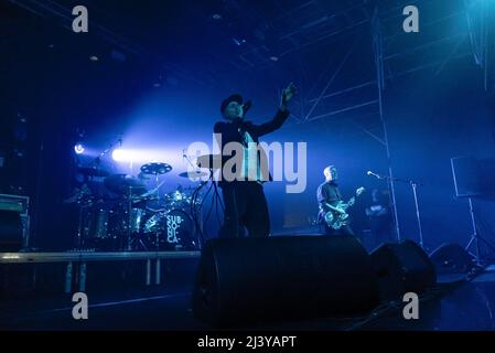 9 avril 2022, Rome, Italie: Groupe Subsonica pendant le concert â€œMicrochip Temporale Club Tourâ€.Palatlantico.Rome, Italie.10 mars 2022 (Credit image: © Roberto Bettacchi/Pacific Press via ZUMA Press Wire) Banque D'Images