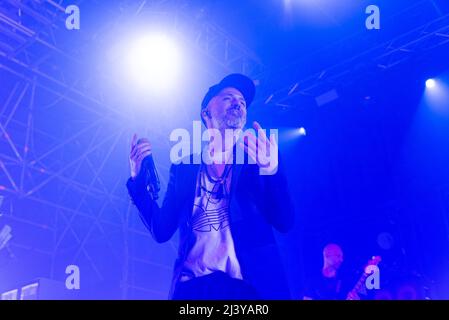 9 avril 2022, Rome, Italie: Samuel (Umberto Romano) du groupe Subsonica pendant le concert â€œMicrochip Temporale Club Tourâ€.Palatlantico.Rome, Italie.10 mars 2022 (Credit image: © Roberto Bettacchi/Pacific Press via ZUMA Press Wire) Banque D'Images