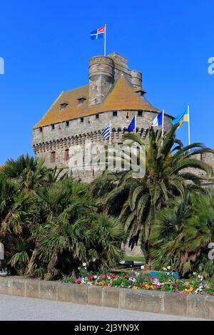 L'hôtel de ville (donjon) de Saint-Malo (Ille-et-Vilaine) datant de 15th ans, France Banque D'Images