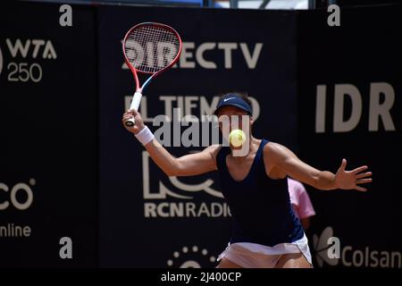 Bogota, Colombie. 10th avril 2022. Bogota, Colombie. 10th avril 2022. Tatjana Maria d'Allemagne lors du match final contre la Laura Pigossi brésilienne au Copa Colsanitas du tournoi WTA à Bogota, Colombie, 10 avril 2022. Tatjana a remporté le tournoi WTA Colsanitas. Photo par: Cristian Bayona/long Visual Press crédit: Long Visual Press/Alay Live News crédit: Long Visual Press/Alay Live News Banque D'Images