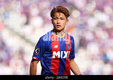 Stade Ajinomoto, Tokyo, Japon. 10th avril 2022. Kuryu Matsuki (FC Tokyo), 10 AVRIL 2022 - football : 2022 J1 match de ligue entre FC Tokyo - Urawa Reds au stade Ajinomoto, Tokyo, Japon. Credit: Yohei Osada/AFLO SPORT/Alay Live News Banque D'Images