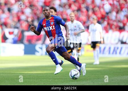 Stade Ajinomoto, Tokyo, Japon. 10th avril 2022. Adailton (FC Tokyo), 10 AVRIL 2022 - football : 2022 J1 match de ligue entre FC Tokyo - Urawa Reds au stade Ajinomoto, Tokyo, Japon. Credit: Yohei Osada/AFLO SPORT/Alay Live News Banque D'Images