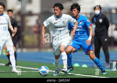 Okudo Sports Center Athletics Stadium, Tokyo, Japon. 10th avril 2022. Kunimitsu Sekiguchi (Nankatsu SC), 10 AVRIL 2022 - football : Kanto Soccer League 2022 1st Division entre Nankatsu SC - Joyeux Honda Tsukuba FC au stade Okudo Sports Center Athletics, Tokyo, Japon. Credit: YUTAKA/AFLO SPORT/Alay Live News Banque D'Images