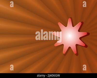 Arrière-plan abstrait sunbeam bulle étoile label fond d'écran modèle d'affiche illustration vectorielle Illustration de Vecteur