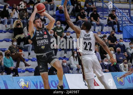 Tres tinkle (Vanoli Cremona) pendant Vanoli Panier Cremona vs Bertram Derthona Tortona, Italian Basketball A Serie Championship à Cremona, Italie, avril 10 2022 Banque D'Images