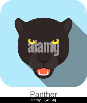 Race de chat, Panther cartoon face télévision icône concevoir Illustration de Vecteur