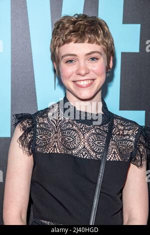 NEW YORK, NEW YORK - 10 AVRIL : Sophia Lillis participe à la sélection de New York « The Unsupportables Weight of massive Talent » à Regal Essex Crossing le 10 avril 2022 à New York. Banque D'Images