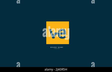 Lettres de l'alphabet initiales Monogram logo VE, EV, V et E Illustration de Vecteur