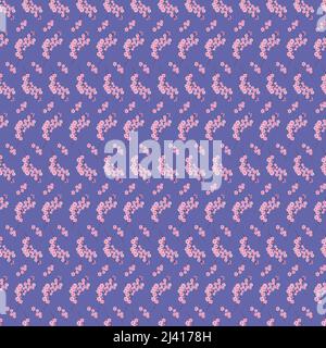Motif fleuri Sakura sans coutures. Fond floral sans fin vectoriel avec branches de fleurs Sakura. Motif printanier tendance. Illustration de Vecteur